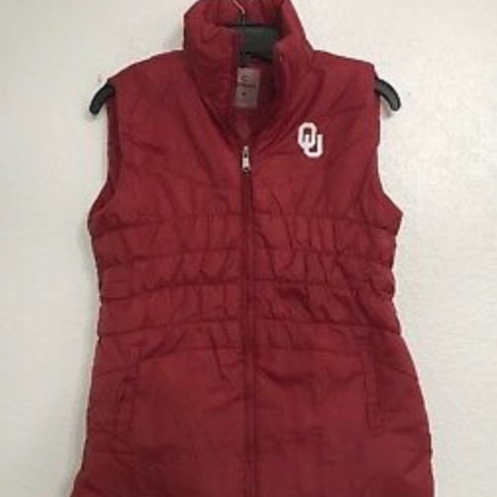 University Of Oklahoma OU Winter Coat Vest Jacket